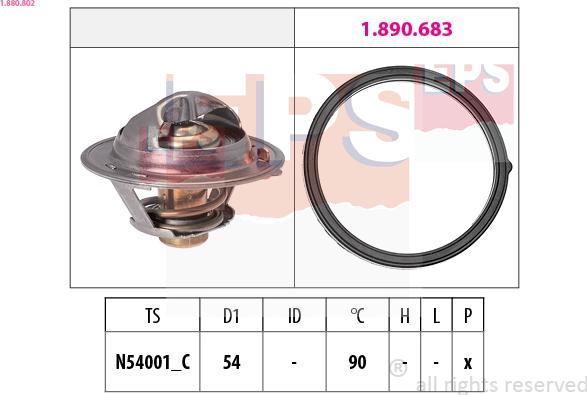 EPS 1.880.802 - Termostato, Refrigerante autozon.pro