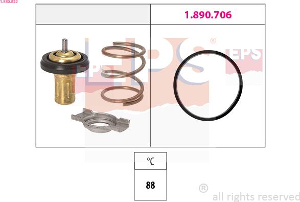 EPS 1.880.822 - Termostato, Refrigerante autozon.pro