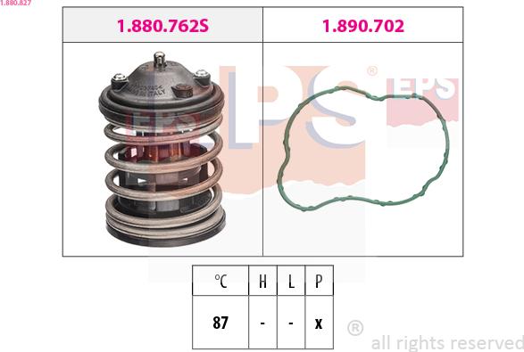 EPS 1.880.827 - Termostato, Refrigerante autozon.pro