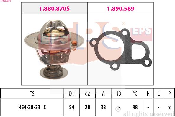 EPS 1.880.870 - Termostato, Refrigerante autozon.pro