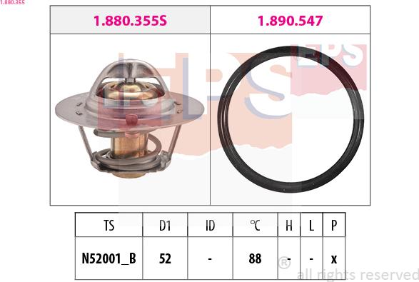 EPS 1.880.355 - Termostato, Refrigerante autozon.pro