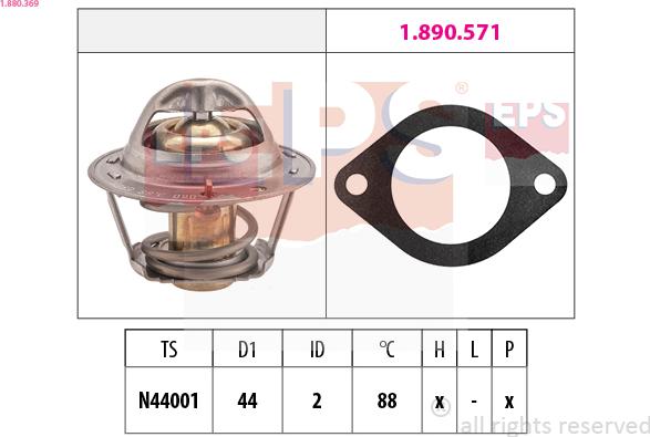 EPS 1.880.369 - Termostato, Refrigerante autozon.pro