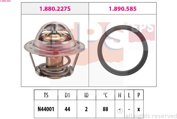 EPS 1.880.366 - Termostato, Refrigerante autozon.pro