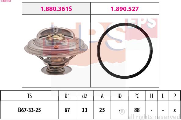 EPS 1.880.361 - Termostato, Refrigerante autozon.pro