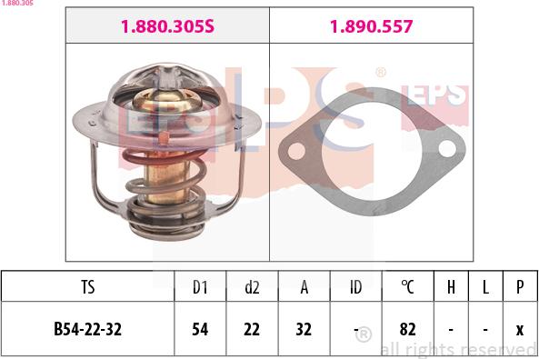 EPS 1.880.305 - Termostato, Refrigerante autozon.pro