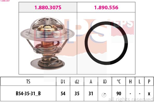 EPS 1.880.307 - Termostato, Refrigerante autozon.pro