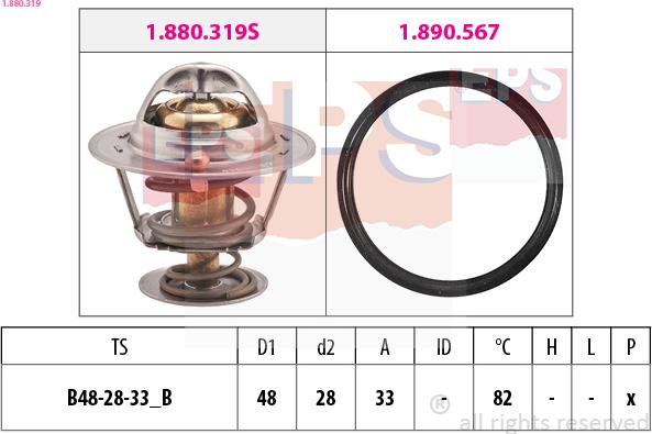 EPS 1.880.319 - Termostato, Refrigerante autozon.pro