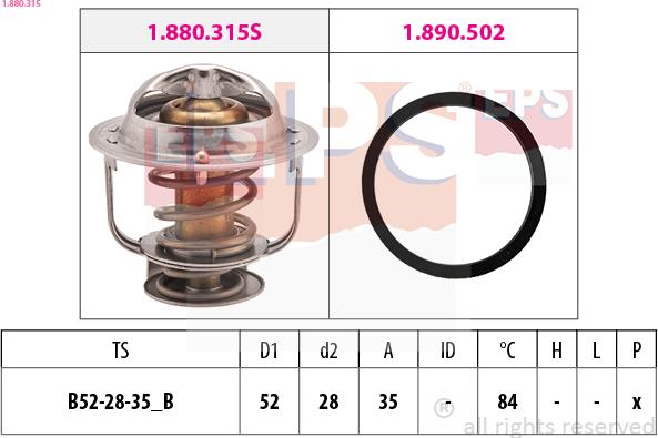 EPS 1.880.315 - Termostato, Refrigerante autozon.pro