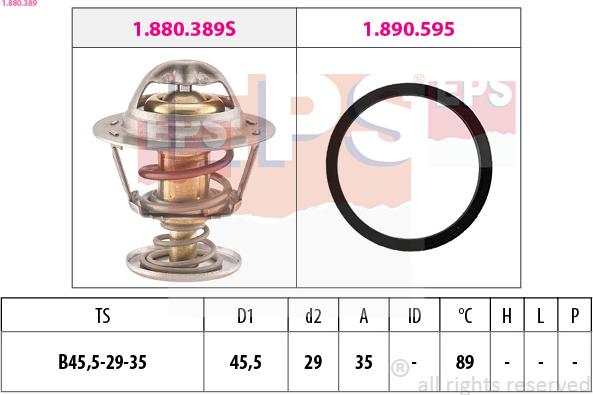 EPS 1.880.389 - Termostato, Refrigerante autozon.pro