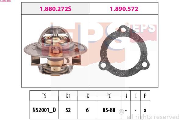 EPS 1.880.388 - Termostato, Refrigerante autozon.pro