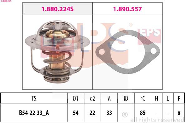 EPS 1.880.335 - Termostato, Refrigerante autozon.pro