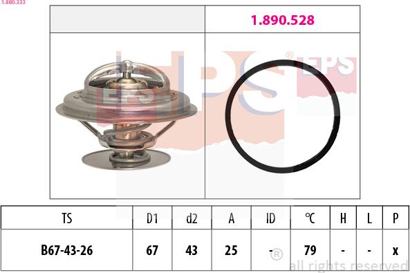 EPS 1.880.333 - Termostato, Refrigerante autozon.pro