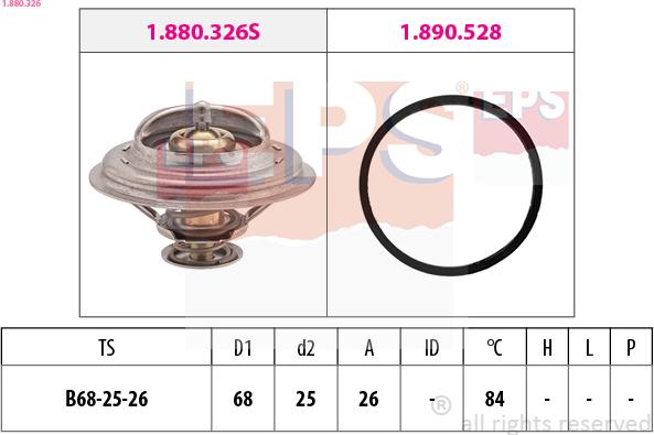 EPS 1.880.326 - Termostato, Refrigerante autozon.pro