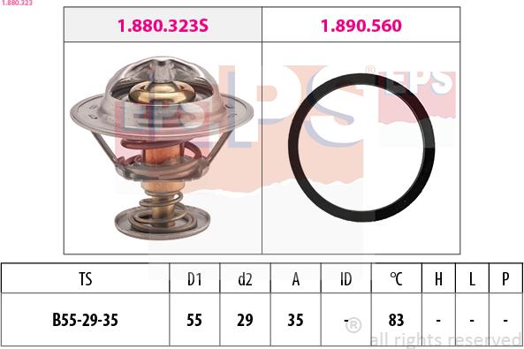 EPS 1.880.323 - Termostato, Refrigerante autozon.pro