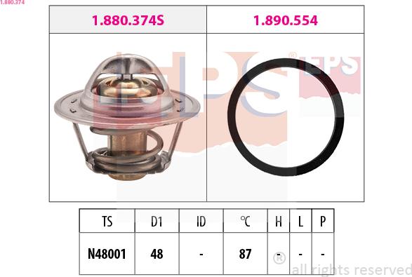 EPS 1.880.374 - Termostato, Refrigerante autozon.pro