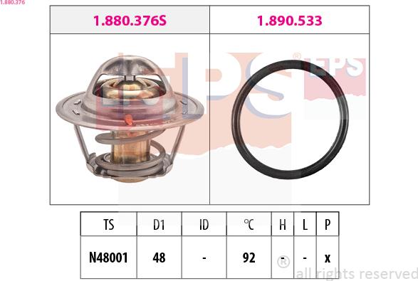 EPS 1.880.376 - Termostato, Refrigerante autozon.pro