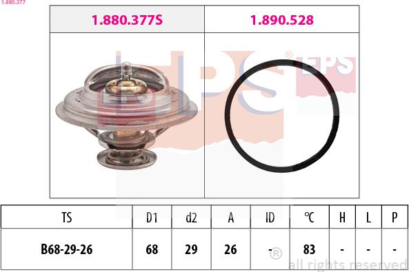 EPS 1.880.377 - Termostato, Refrigerante autozon.pro