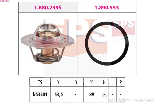 EPS 1.880.290 - Termostato, Refrigerante autozon.pro