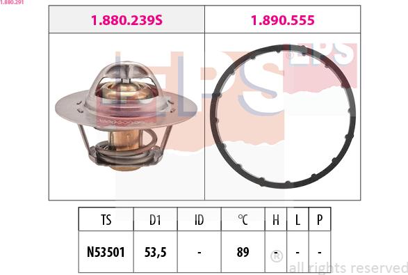 EPS 1.880.291 - Termostato, Refrigerante autozon.pro