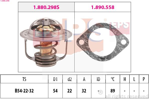 EPS 1.880.298 - Termostato, Refrigerante autozon.pro