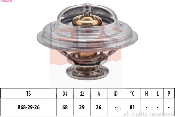 EPS 1.880.250S - Termostato, Refrigerante autozon.pro