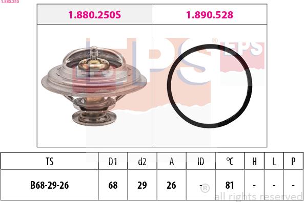 EPS 1.880.250 - Termostato, Refrigerante autozon.pro