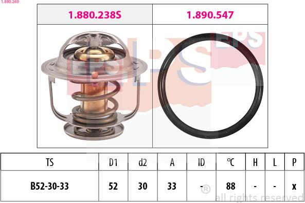 EPS 1.880.269 - Termostato, Refrigerante autozon.pro