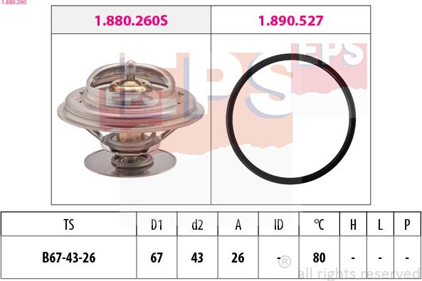 EPS 1.880.260 - Termostato, Refrigerante autozon.pro