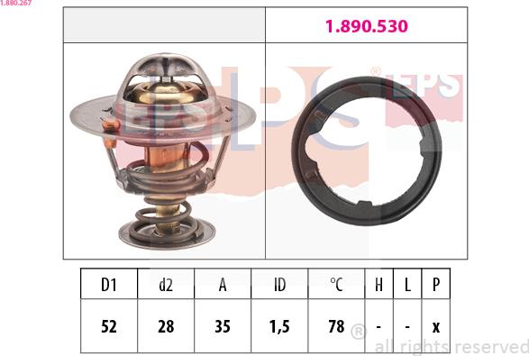 EPS 1.880.267 - Termostato, Refrigerante autozon.pro