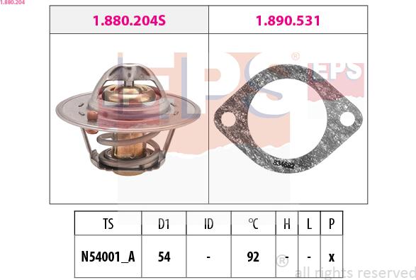 EPS 1.880.204 - Termostato, Refrigerante autozon.pro