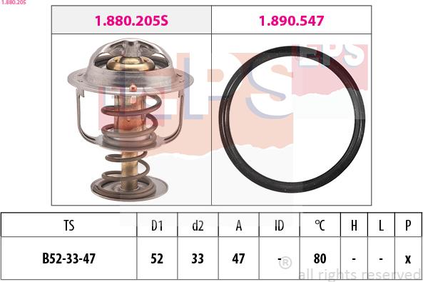 EPS 1.880.205 - Termostato, Refrigerante autozon.pro