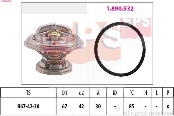 EPS 1.880.280 - Termostato, Refrigerante autozon.pro