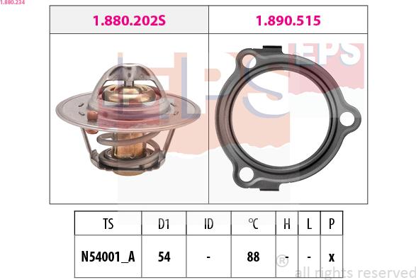 EPS 1.880.234 - Termostato, Refrigerante autozon.pro