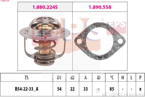 EPS 1.880.224 - Termostato, Refrigerante autozon.pro