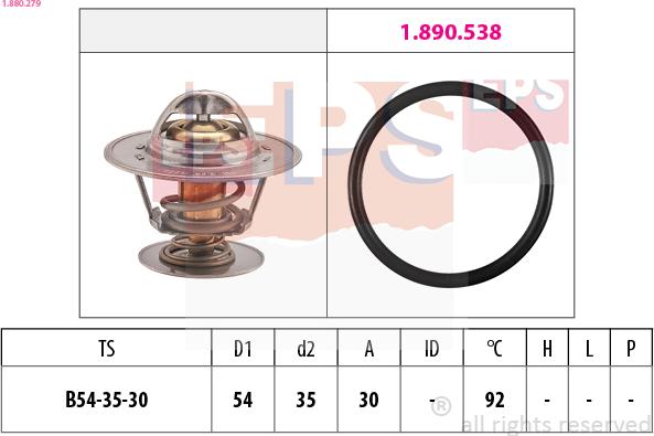 EPS 1.880.279 - Termostato, Refrigerante autozon.pro