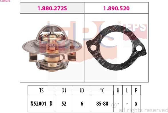 EPS 1.880.272 - Termostato, Refrigerante autozon.pro