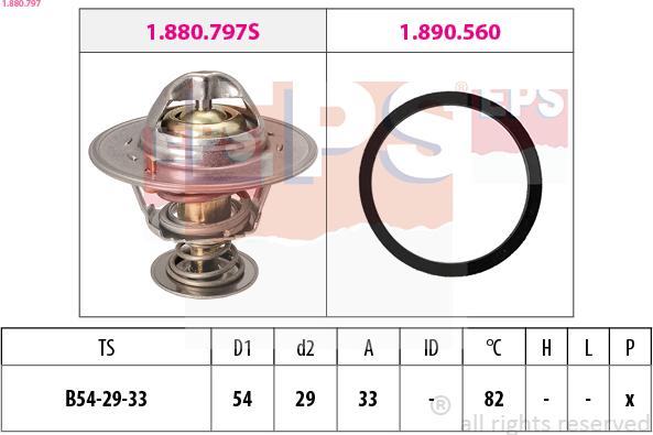 EPS 1.880.797 - Termostato, Refrigerante autozon.pro