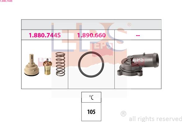 EPS 1.880.744K - Termostato, Refrigerante autozon.pro