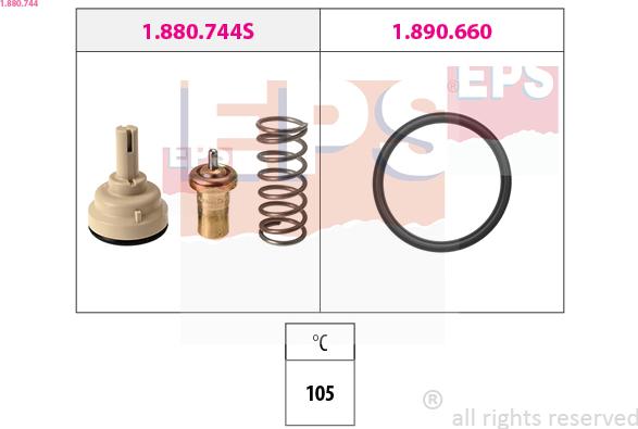 EPS 1.880.744 - Termostato, Refrigerante autozon.pro