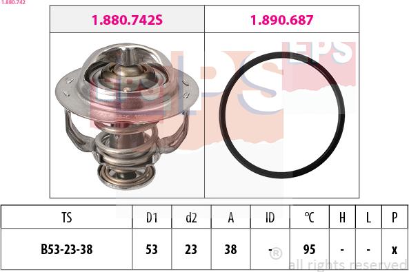 EPS 1.880.742 - Termostato, Refrigerante autozon.pro