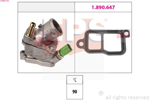 EPS 1.880.732 - Termostato, Refrigerante autozon.pro