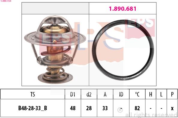 EPS 1.880.724 - Termostato, Refrigerante autozon.pro