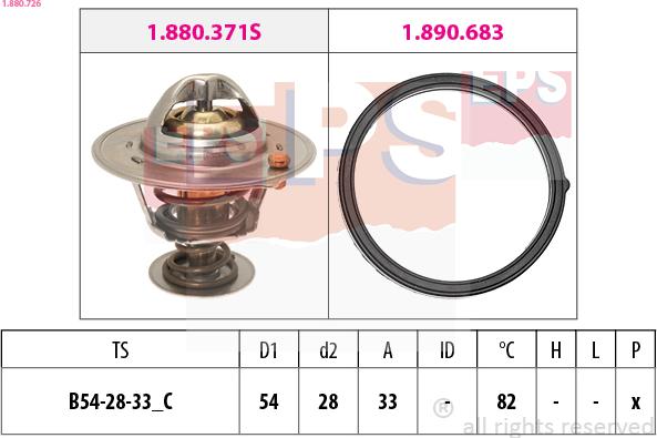 EPS 1.880.726 - Termostato, Refrigerante autozon.pro