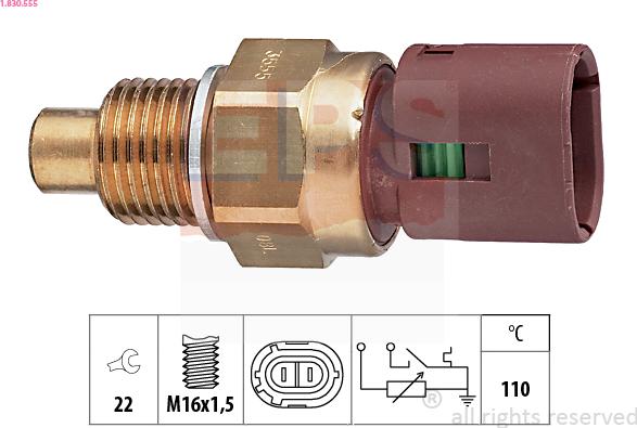 EPS 1.830.555 - Sensore, Temperatura refrigerante autozon.pro