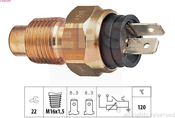 EPS 1.830.509 - Sensore, Temperatura refrigerante autozon.pro