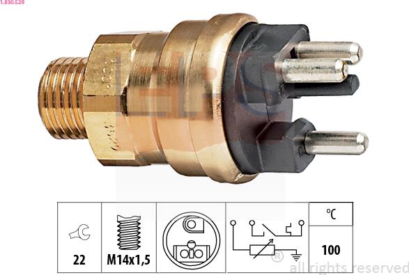 EPS 1.830.529 - Sensore, Temperatura refrigerante autozon.pro