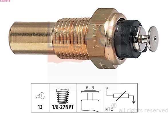 EPS 1.830.014 - Sensore, Temperatura refrigerante autozon.pro