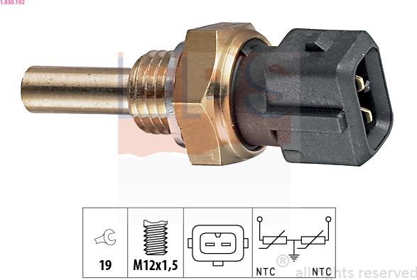 EPS 1.830.192 - Sensore, Temperatura refrigerante autozon.pro