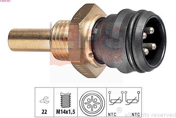 EPS 1.830.151 - Sensore, Temperatura refrigerante autozon.pro