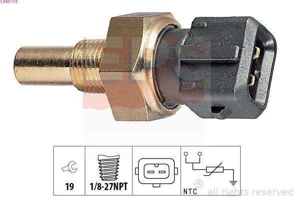 EPS 1.830.119 - Sensore, Temperatura refrigerante autozon.pro